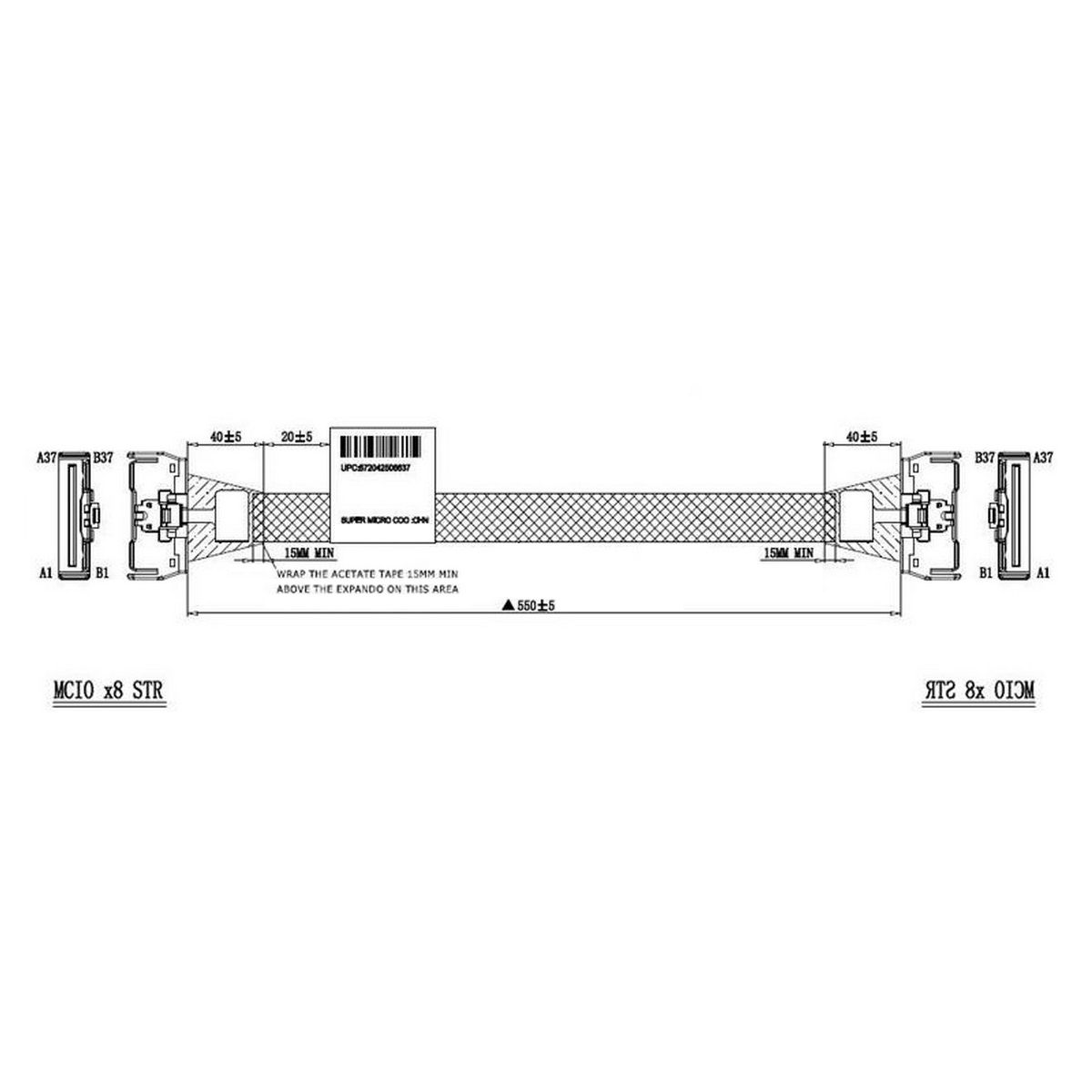 Кабель SuperMicro CBL-MCIO-1255M5FH (CBL-MCIO-1255M5FH)