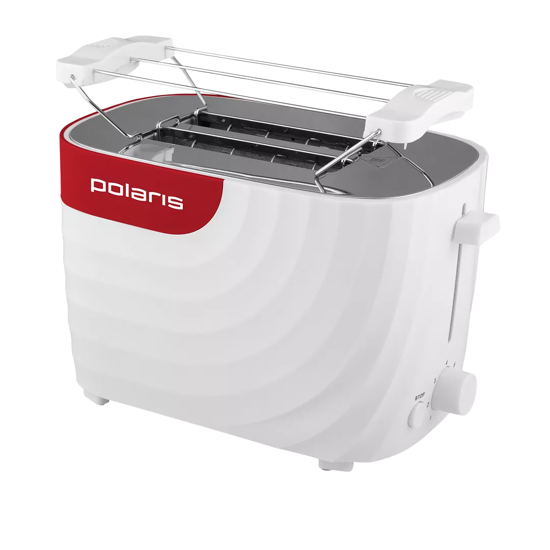 

Тостер Polaris PET 0720 700 Вт, подогрев, белый/красный (PET0720), PET 0720
