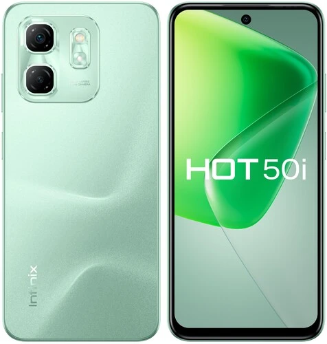 

Смартфон Infinix HOT 50i, 6.78" 1600x720 IPS, MediaTek Helio G81, 4Gb RAM, 128Gb, 3G/4G, NFC, Wi-Fi, BT, 2xCam, 2-Sim, 5000 мА⋅ч, USB Type-C, Android 14, зеленый, HOT 50i