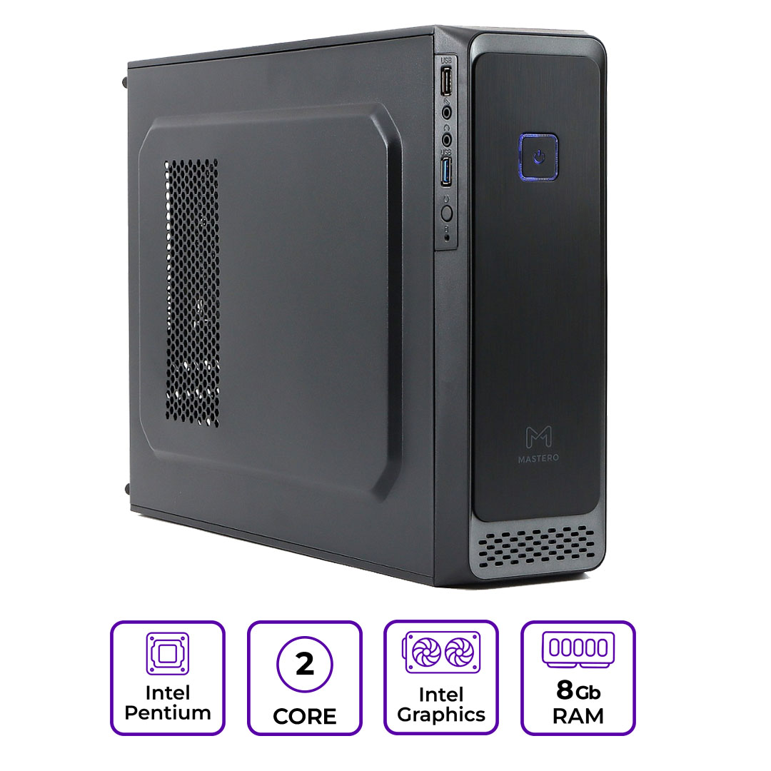 

Системный блок Mastero Basic BC06, Intel Pentium Gold G6405 4.1 ГГц, 8Gb RAM, 128Gb SSD, W11Pro, черный (BC06-I6405-8S128WP), BC06