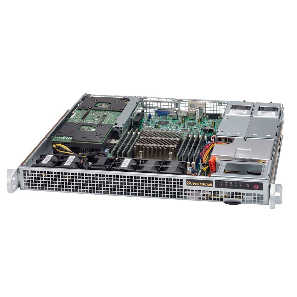 Корпус Supermicro CSE-514-R407W, Proprietary, 1U RM, Redundant 2x400 Вт (CSE-514-R407W)
