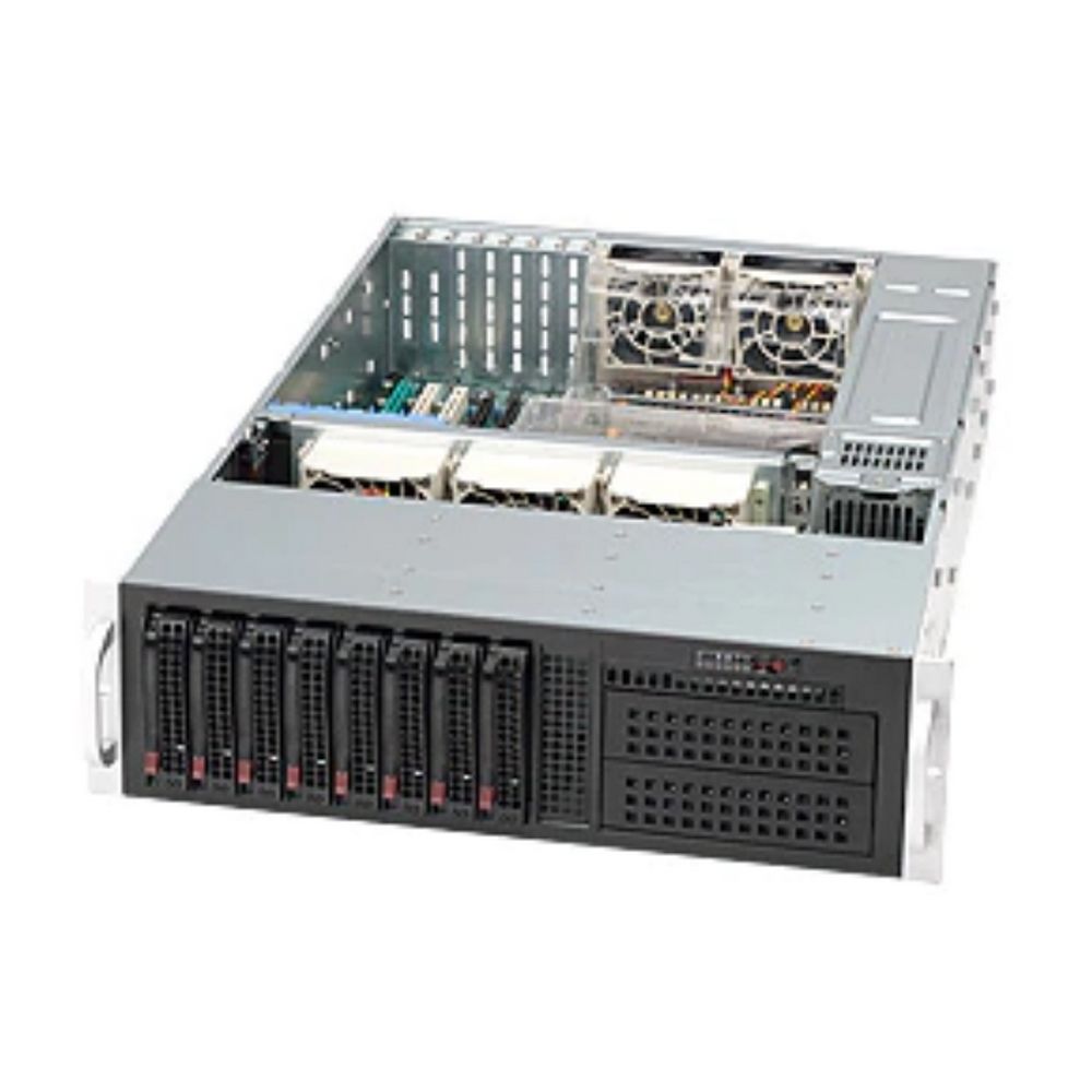 

Корпус Supermicro CSE-835TQC-R1K03B, E-ATX, 3U RM, Redundant 2x1000 Вт, серебристый (CSE-835TQC-R1K03B), CSE-835TQC-R1K03B