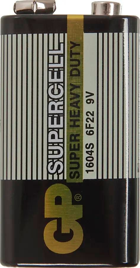 

Батарея GP SuperCell, крона (6LR61/6LF22/1604A/1604S/6F22), 9V, 1 шт. (2798_)