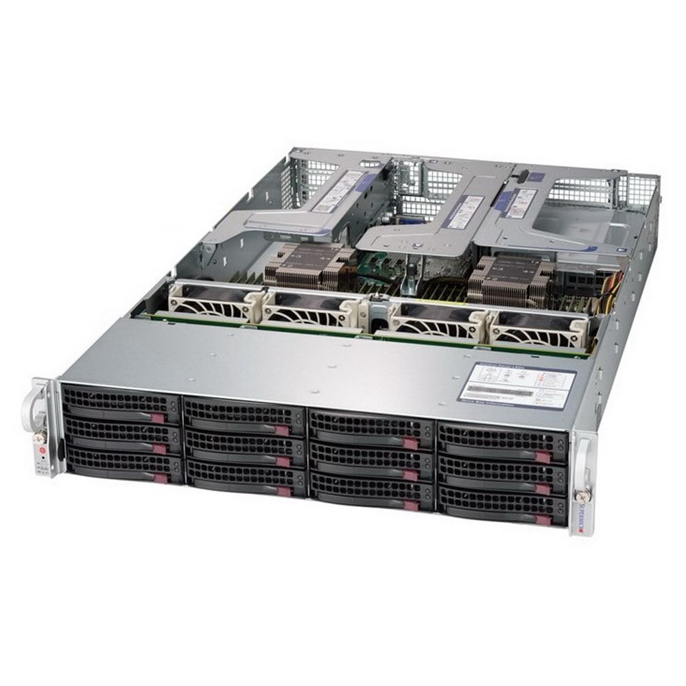 Серверная платформа SuperMicro 6029U-E1CR4, 2xSocket3647, 24xDDR4, 12x3.5 HDD HS, Redundant 2x1300 Вт 2U (PIO-6029U-E1CR4-1-FT019)