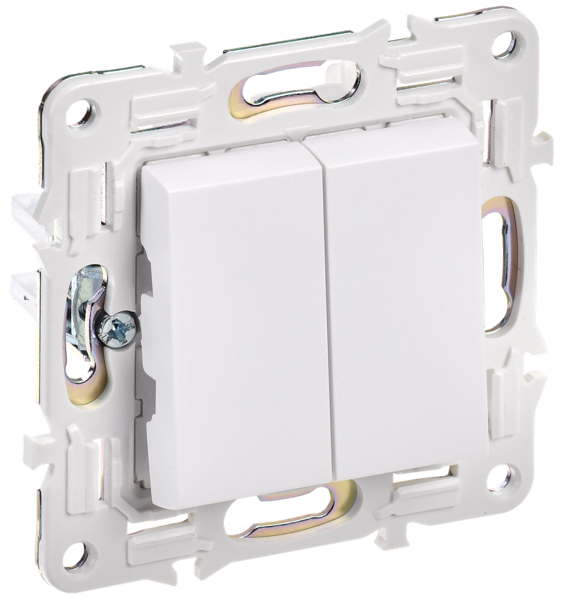 

Выключатель IEK SKANDY SK-V06W, 2кл., скрытый монтаж, механизм с накладкой без рамки, арктический белый (SK-V23-0-10-K01), SK-V06W