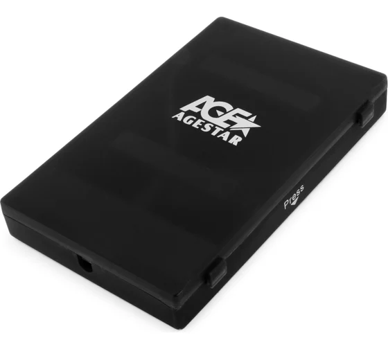 

Внешний бокс AgeStar 1x 2.5" USB 2.0, черный (SUBCP1), SUBCP1