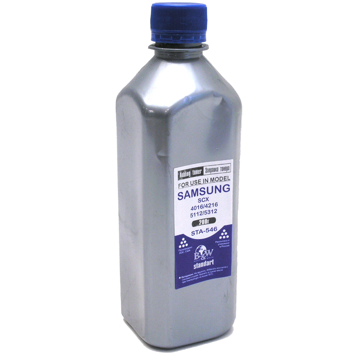 Тонер B&W STA-546, бутыль 200 г, черный