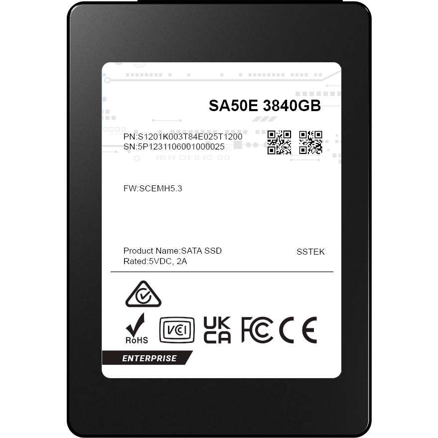 

Твердотельный накопитель (SSD) Phison 3.84Tb SA50E, 2.5", SATA3 (S1201K003T84E025T1200)
