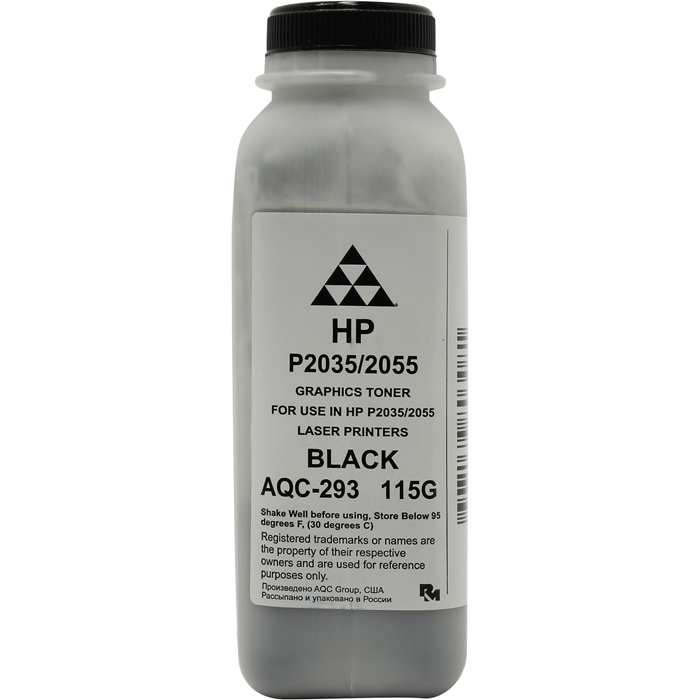 Тонер AQC AQC-293, бутыль 115 г, черный, совместимый для LJ P2035/2055