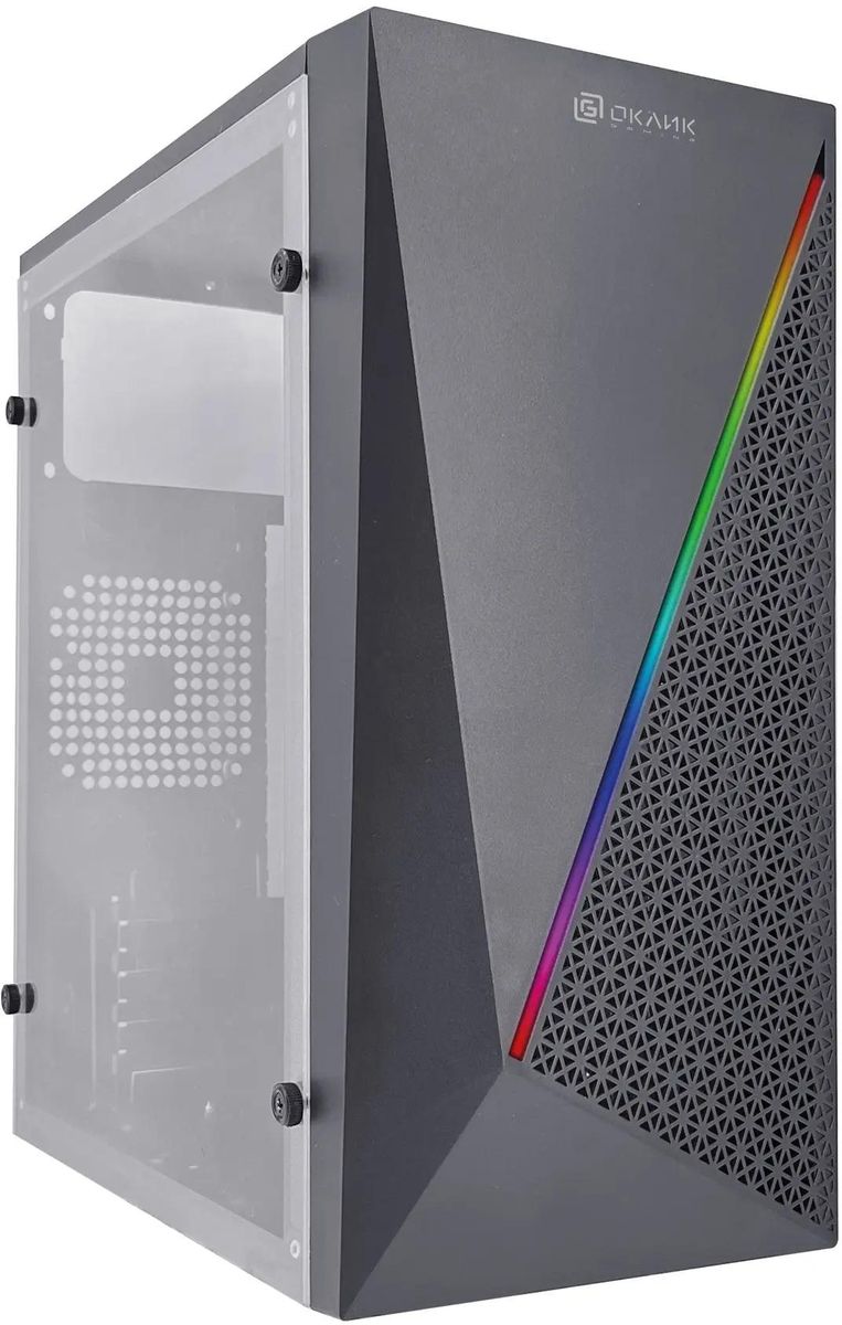 Корпус Oklick OCC-MN305 mATX Mini-Tower USB 30 RGB подсветка черный без БП OCC-MN305 4000₽