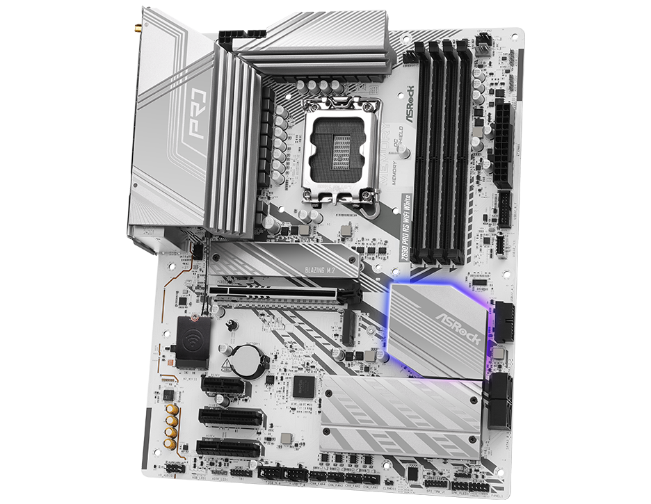 Материнская плата ASRock Z890 PRO RS WIFI WHITE, LGA1851, Intel Z890, ATX
