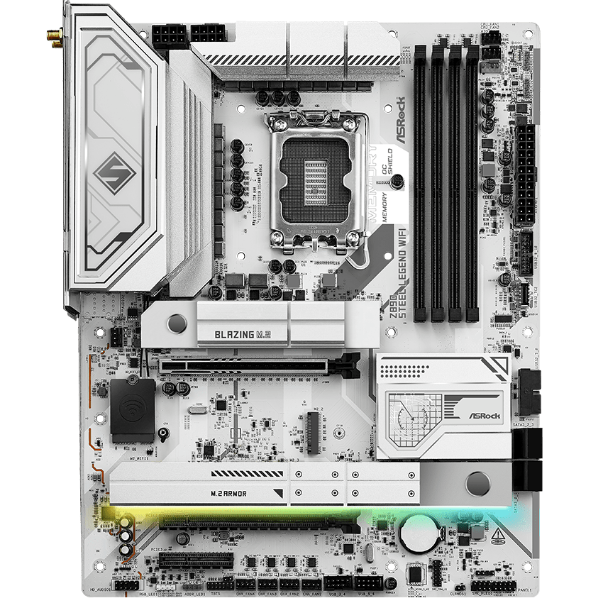 

Материнская плата ASRock Z890 STEEL LEGEND WIFI, LGA1851, Intel Z890, 4xDDR5 DIMM, 2PCI-Ex16, 4SATA3, 7.1-ch, 2.5GLAN, 8 USB 3.1, 3 USB 3.2, 3 USB Type-C, HDMI, Type-C DP, ATX, Retail, Z890 STEEL LEGEND WIFI