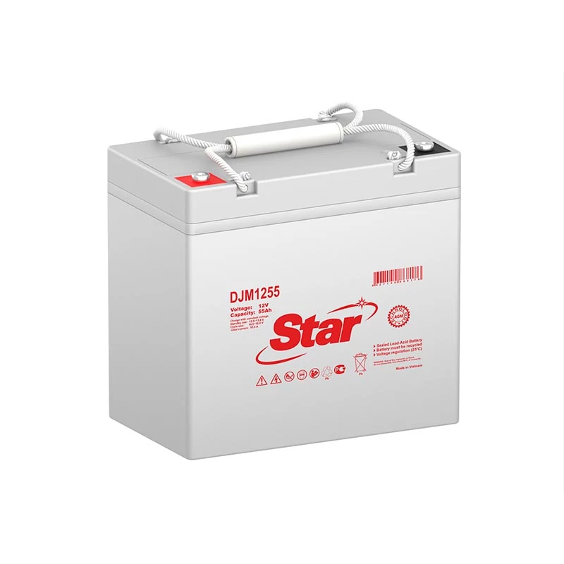 

Аккумуляторная батарея для ИБП STAR DJM1255, 12V, 55Ah, Серый, DJM1255