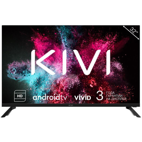 Телевизор 32' Kivi K32HD60B, 1366x768, DVB-T /T2 /C, HDMIx2, USBx2, WiFi, Smart TV, черный (K32HD60B) (РФ)