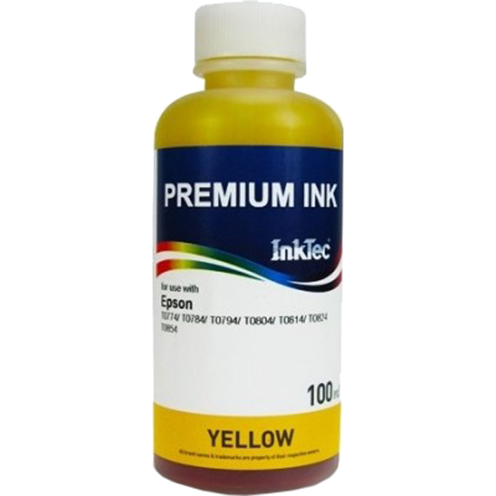 

Чернила InkTec E0010-100MY, 100 мл, желтый, совместимые для Epson Stylus Photo 1390 / 1400 / 1410 / R260 / R265 / R270 / R280 / R285/ R290 / R295 / R360 / R380 / R390 / RX560 / RX580 / RX585 / RX59 0/ Rx595 / Rx610 / RX680 / RX685 / RX690, E0010-100MY