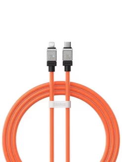 

Кабель USB Type-C-Lightning 8-pin, экранированный, быстрая зарядка, 2.4А, 20 Вт, 1 м, оранжевый, Baseus CoolPlay CAKW000007 (CAKW000007), CAKW000007