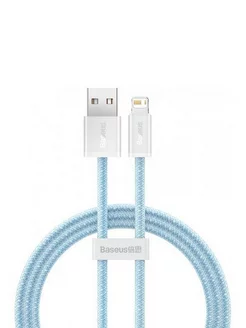 

Кабель USB-Lightning 8-pin, экранированный, быстрая зарядка, 2.4А, 2 м, голубой, Baseus Dynamic Series CALD000503 (CALD000503), CALD000503
