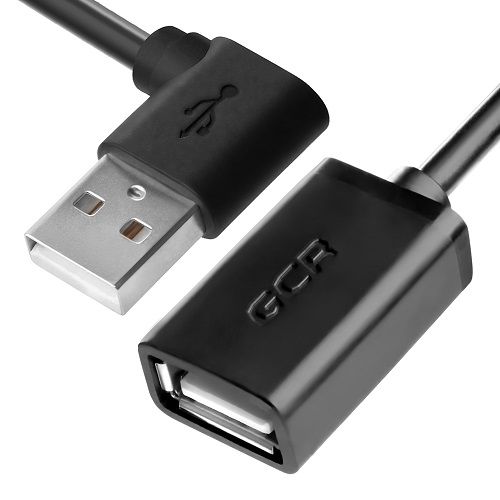 

Кабель-удлинитель USB(Am)-USB(Af), прямой/угловой, 1.5 м, черный, Greenconnect (GCR-AUEC6M-1.5m)