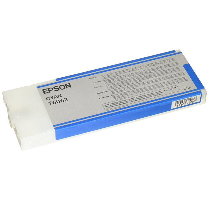 

Картридж струйный Epson T6062 (C13T606200), голубой, оригинальный, объем 220 мл для Epson Epson Stylus Pro 4800 / 4880, T6062