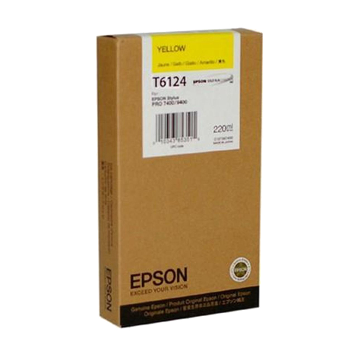 

Картридж струйный Epson T6124 (C13T612400), желтый, оригинальный, объем 220мл, для Epson Stylus Pro 7450 / 9450, T6124