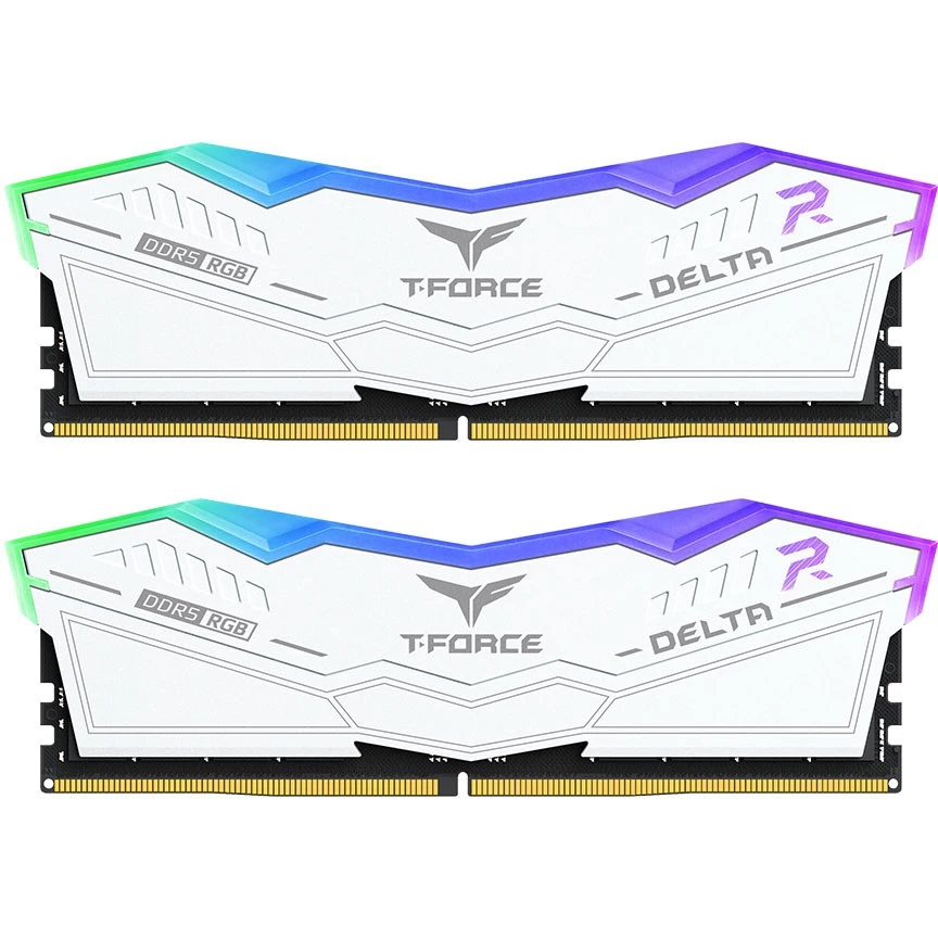 

Комплект памяти DDR5 DIMM 32Gb (2x16Gb), 6000MHz, CL38, 1.25V, Team Group T-Force Delta RGB White (FF4D532G6000HC38GDC01) Retail, FF4D532G6000HC38GDC01