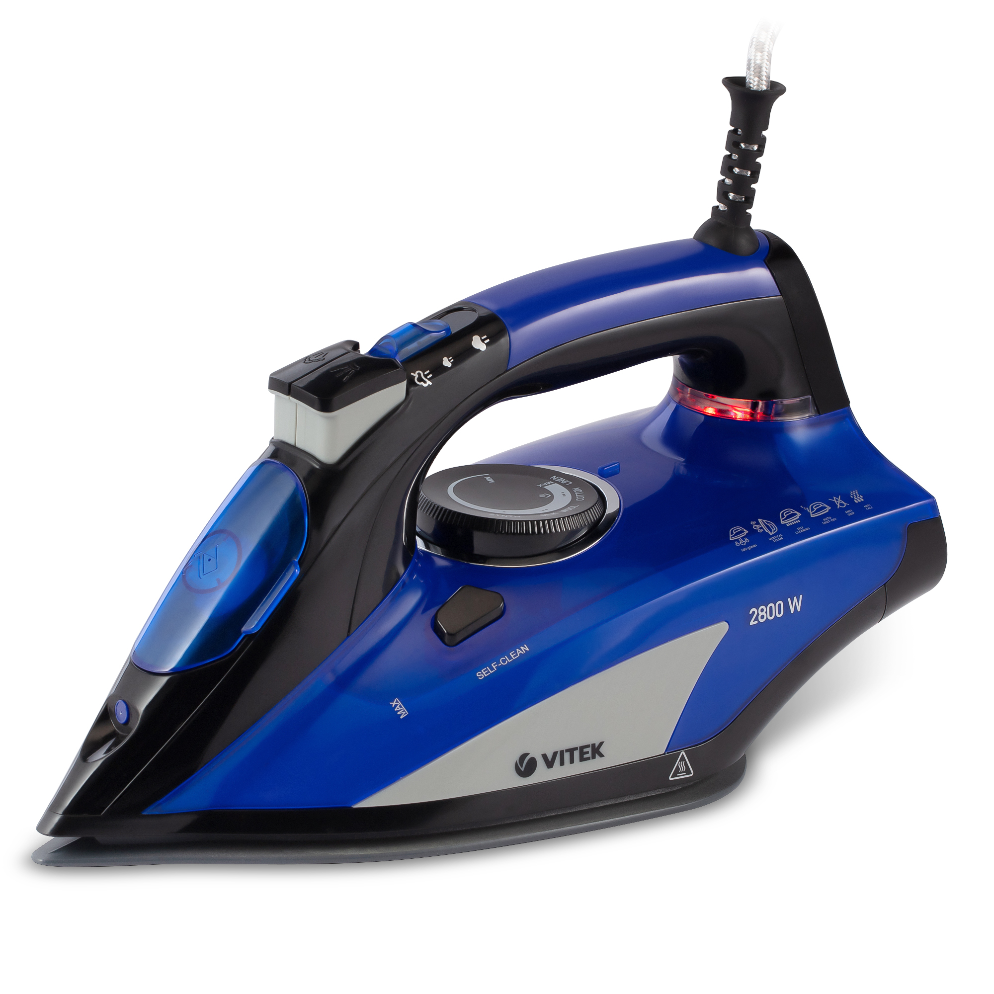 

Утюг Vitek VT-1268 2.8 кВт, длина шнура 1.8 м, синий (VT-1268), VT-1268