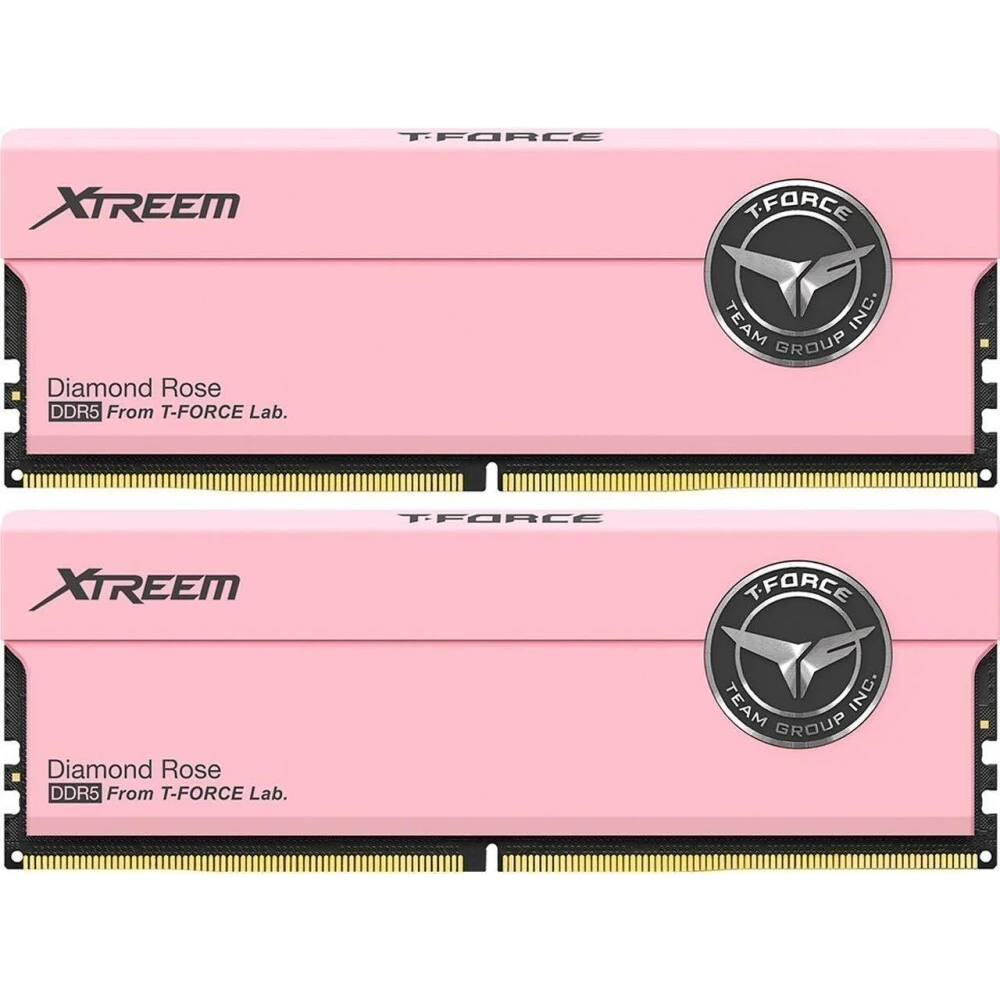 

Комплект памяти DDR5 DIMM 32Gb (2x16Gb), 7200MHz, CL34, 1.4V, Team Group T-Force Xtreem Pink (FFPD532G7200HC34ADC01) Retail, FFPD532G7200HC34ADC01