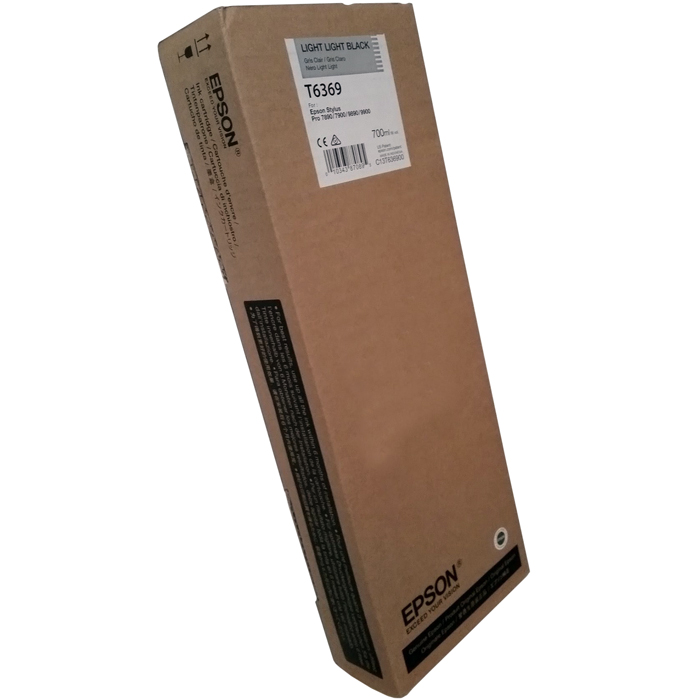 

Картридж струйный Epson T6369 (C13T636900), светло-серый, оригинальный, объем 700 мл для Epson Epson Stylus Pro 9900 / 7900 / 9890 / 7890, T6369