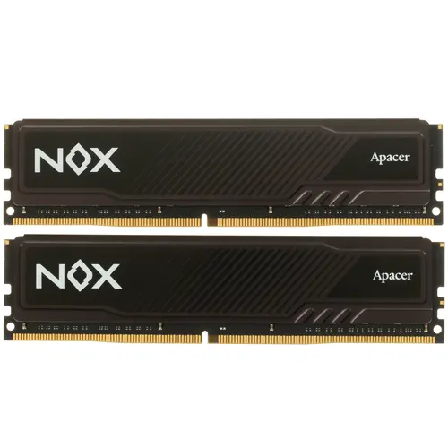 

Комплект памяти DDR4 DIMM 32Gb (2x16Gb), 3200MHz, CL16, 1.35V, Apacer NOX (AH4U32G32C28YMBAA-2) Retail, AH4U32G32C28YMBAA-2