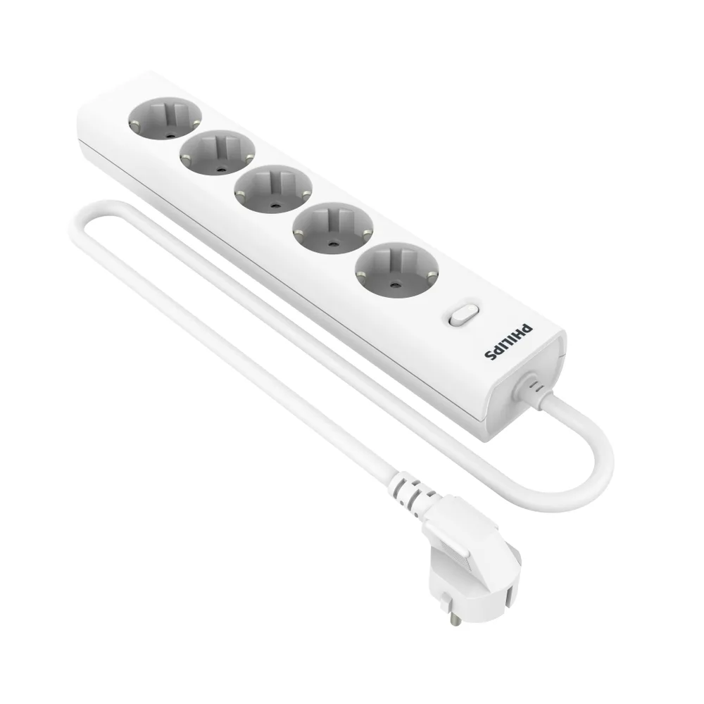 

Сетевой фильтр PHILIPS, 5-розеток, 2 м, белый (CHP2155WA/51)