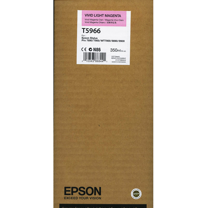 Картридж Epson T5966 (C13T596600), светло-пурпурный, 350 мл