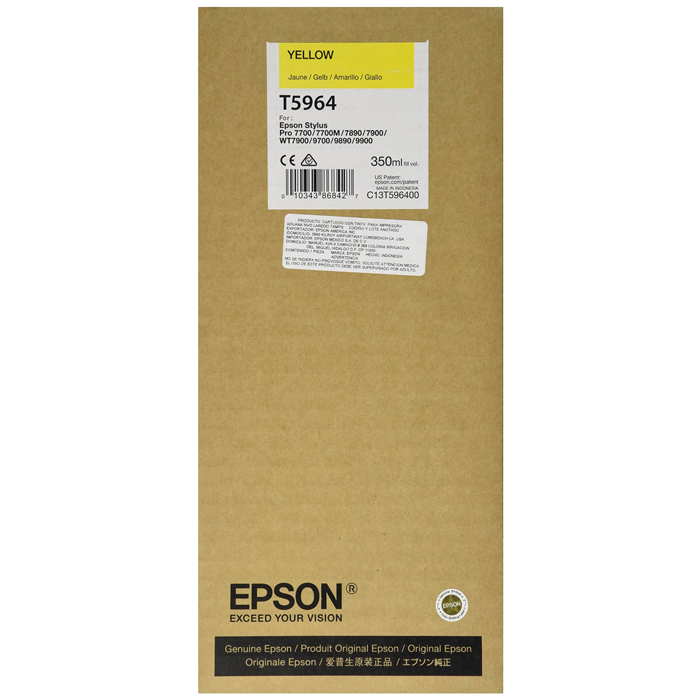 Картридж Epson T5964 (C13T596400), желтый, 350 мл