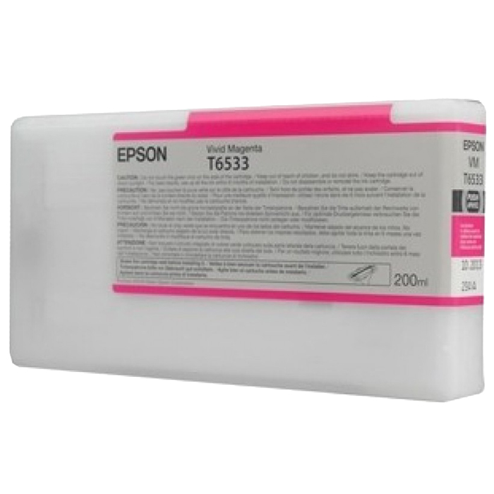 

Картридж струйный Epson T6533 (C13T653300), пурпурный, оригинальный, объем 200мл, для Epson Stylus Pro 4900 / 4900 Design Edition, T6533