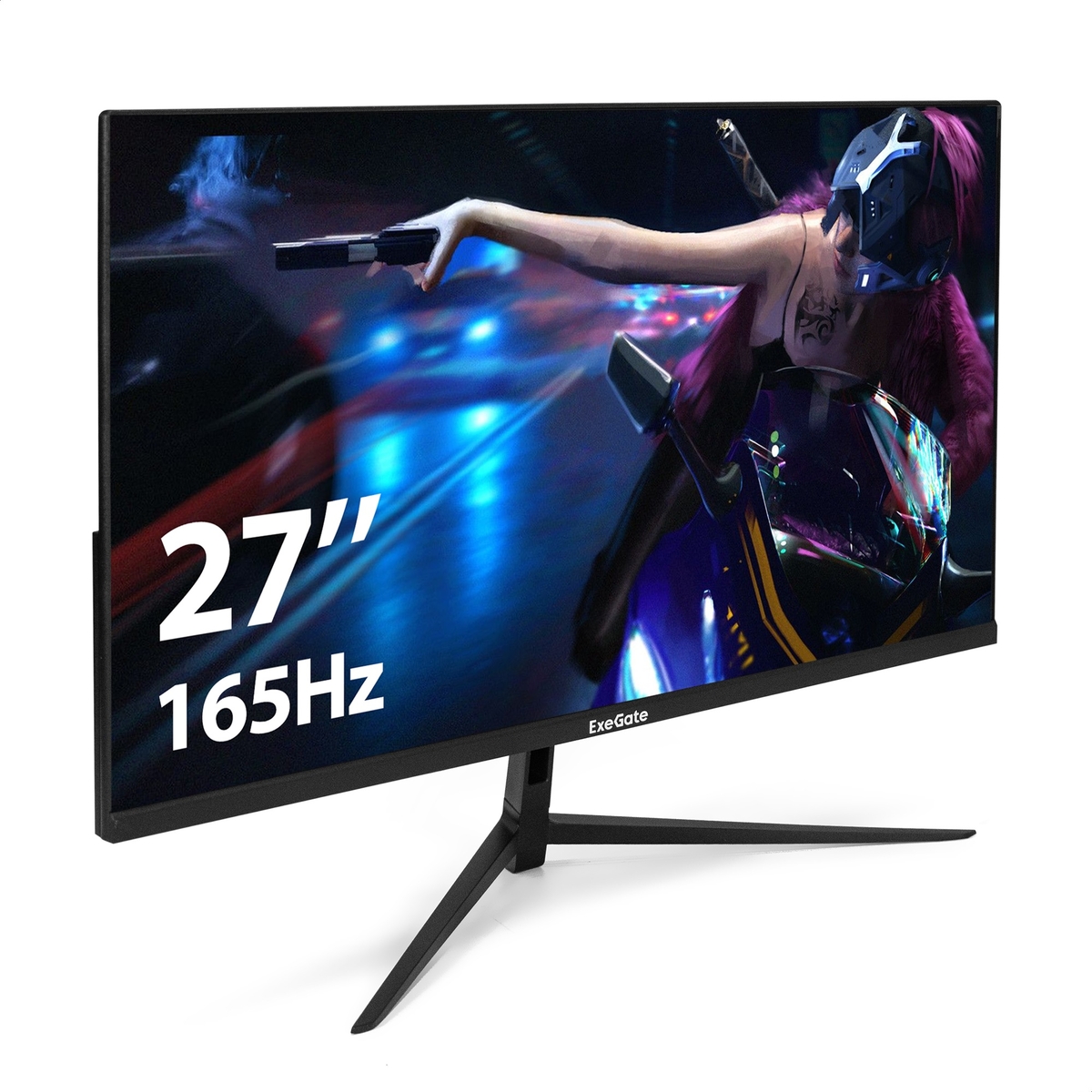 

Монитор 27" ExeGate Combat EF2707C IPS, 1920x1080 (16:9), 300кд/м2, 165 Гц, 1 мс, 178°/178°, HDMI, DisplayPort, USB-Hub, черный (EX297306RUS), Combat EF2707C