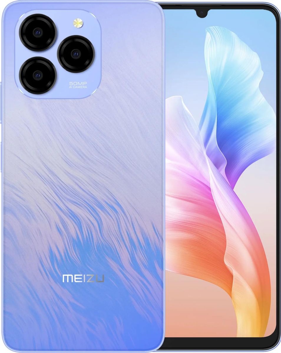

Смартфон Meizu Note 21, 6.74" 1600x720 IPS, Unisoc Tiger T606, 8Gb RAM, 256Gb, 3G/4G, NFC, Wi-Fi, BT, 2xCam, 2-Sim, 5000 мА⋅ч, USB Type-C, Android 14, голубой (83.45.44505519RU), Note 21