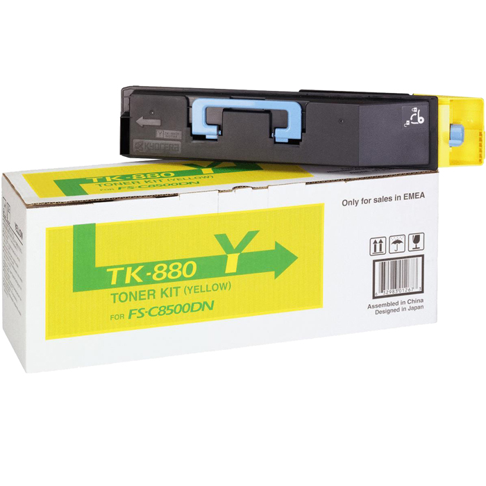 

Картридж лазерный Kyocera TK-880Y/1T02KAANL0, желтый, 18000 страниц, оригинальный, для Kyocera FS-C8500DN, TK-880Y
