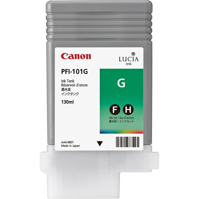 

Картридж струйный Canon PFI-101G (0890B001), зеленый, оригинальный, объем 130 мл для Canon Canon imagePROGRAF-iPF5000 / iPF5100 / iPF6100 / iPF6200, PFI-101G