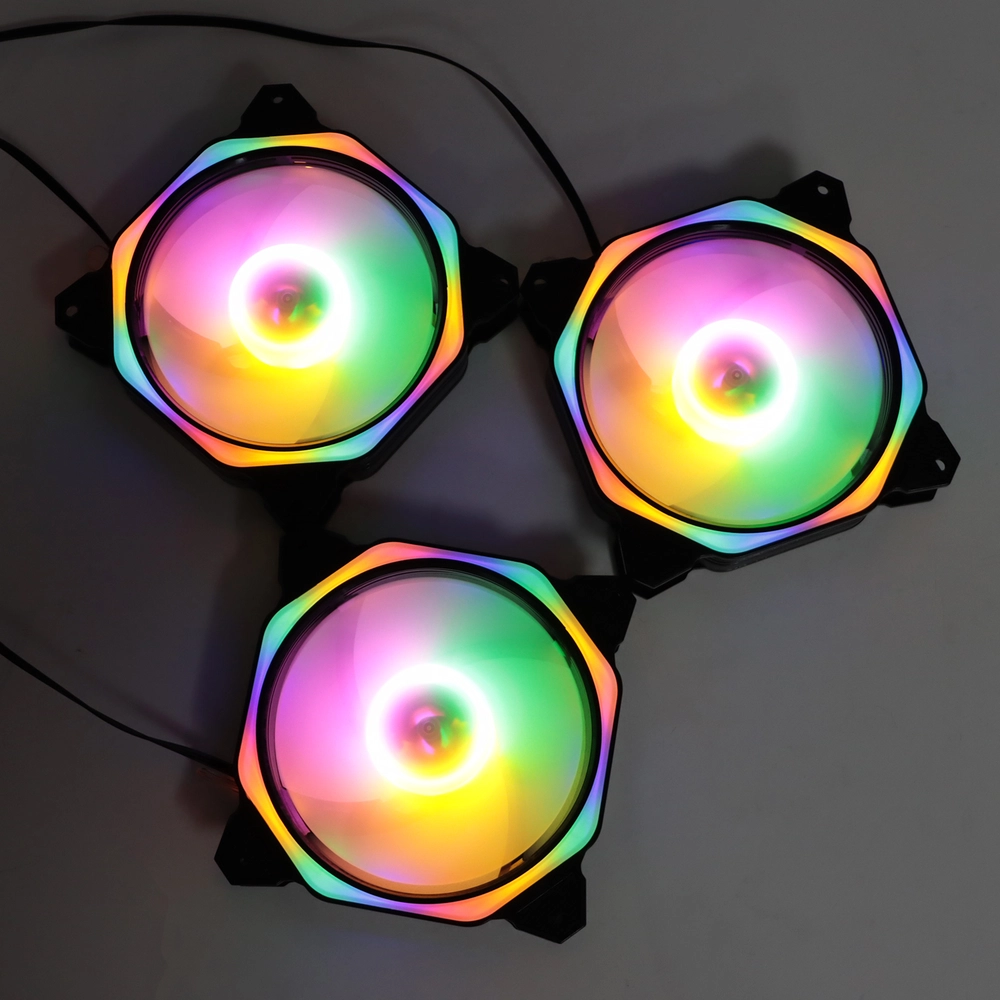 

Комплект вентиляторов TESLA RGB120 RB3, 120 мм, 1200rpm, 21 дБ, 3-pin+4-pin Molex, 3шт, черный, FRGB подсветка (TSL-120-RB3), RGB120 RB3