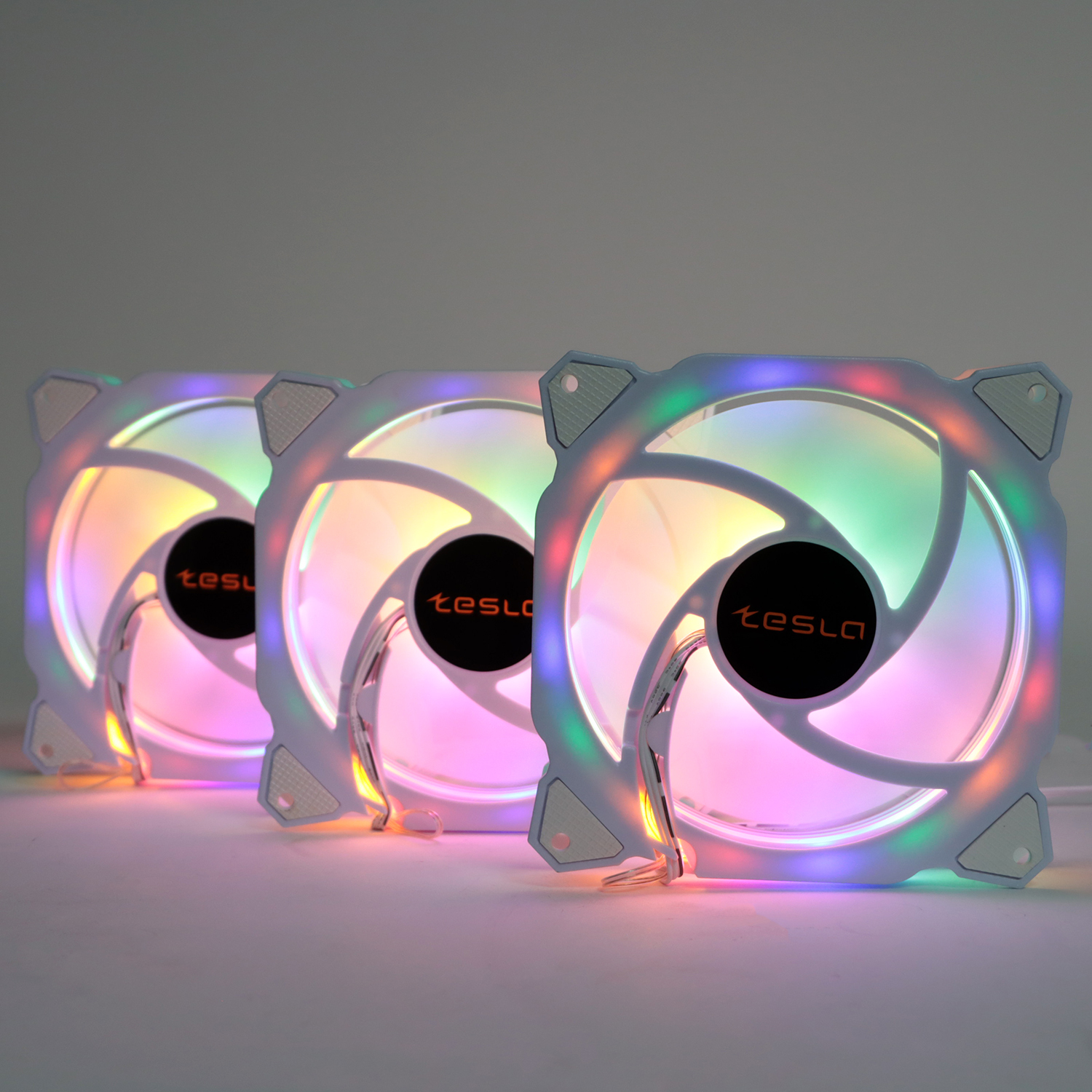 Комплект вентиляторов TESLA RGB120 RW3, 120 мм, 3шт (TSL-120-RW3)