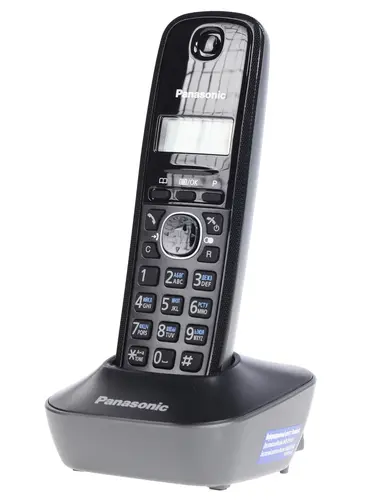 Радиотелефон Panasonic KX-TG1611, DECT, АОН, черный/серый (KX-TG1611RUH) отказ от покупки, царапины на экране