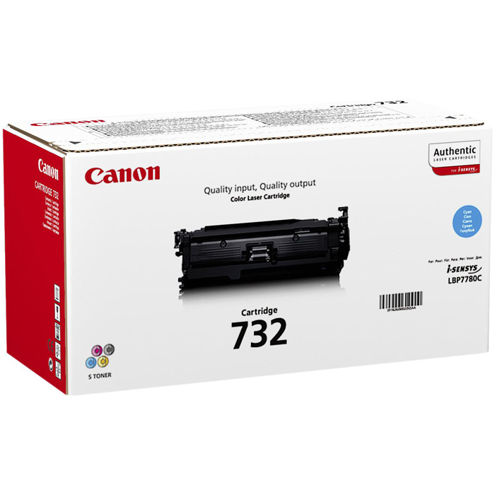 

Картридж лазерный Canon 732C/6262B002, голубой, 6400 страниц, оригинальный для Canon LBP-7780, 732C