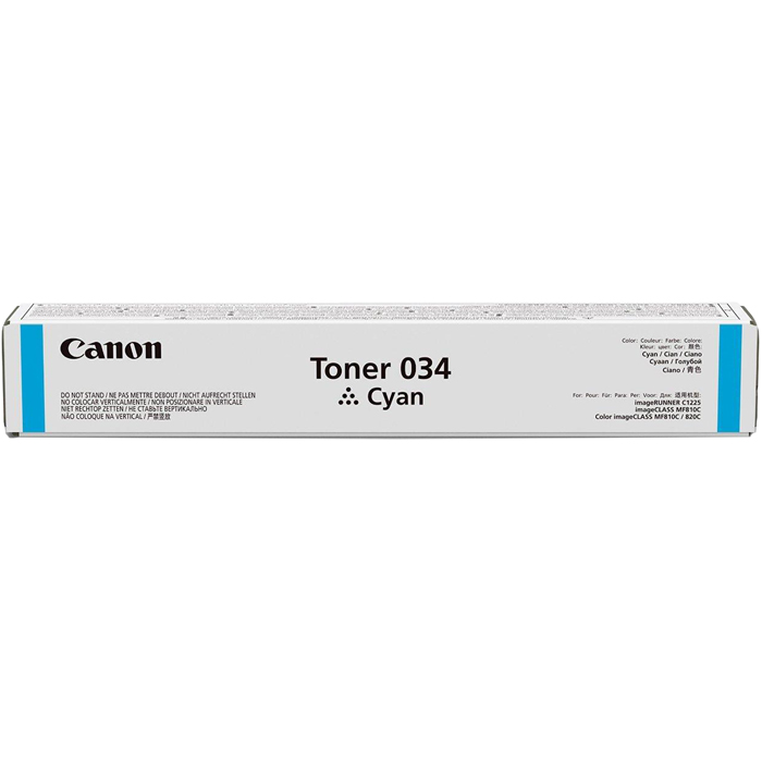 

Картридж лазерный Canon C-EXV034 C/9453B001, голубой, 7300 страниц, оригинальный для Canon imageRunner C1225 / imageClass MF810C / 820C, C-EXV034 C