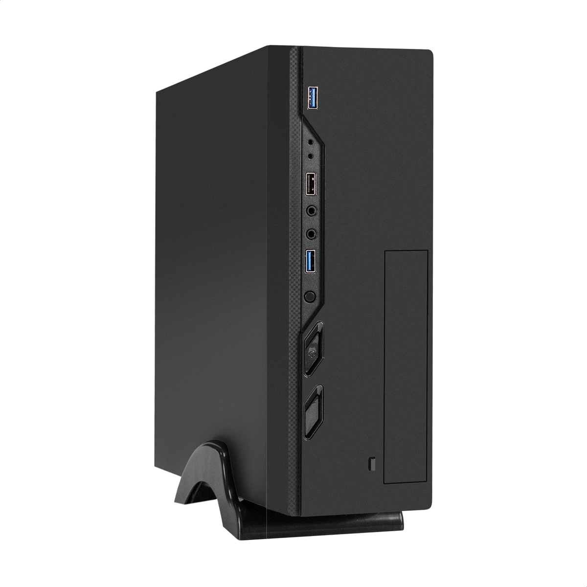 Корпус ExeGate MI-208U2-M450, Slim-Desktop, 450 Вт, черный