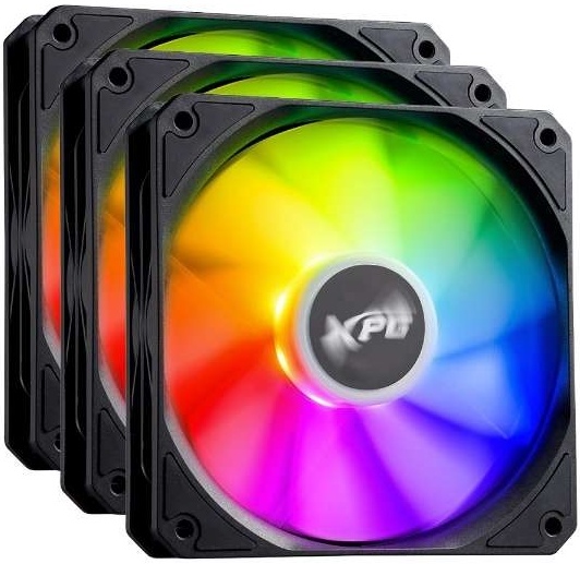 

Комплект вентиляторов XPG VENTO R 120 ARGB PWM, 120 мм, 1600rpm, 32 дБ, 4-pin PWM, 3шт, черный, ARGB подсветка (VENTOR120ARGBPWM3C-BKCWW), VENTO R 120 ARGB PWM