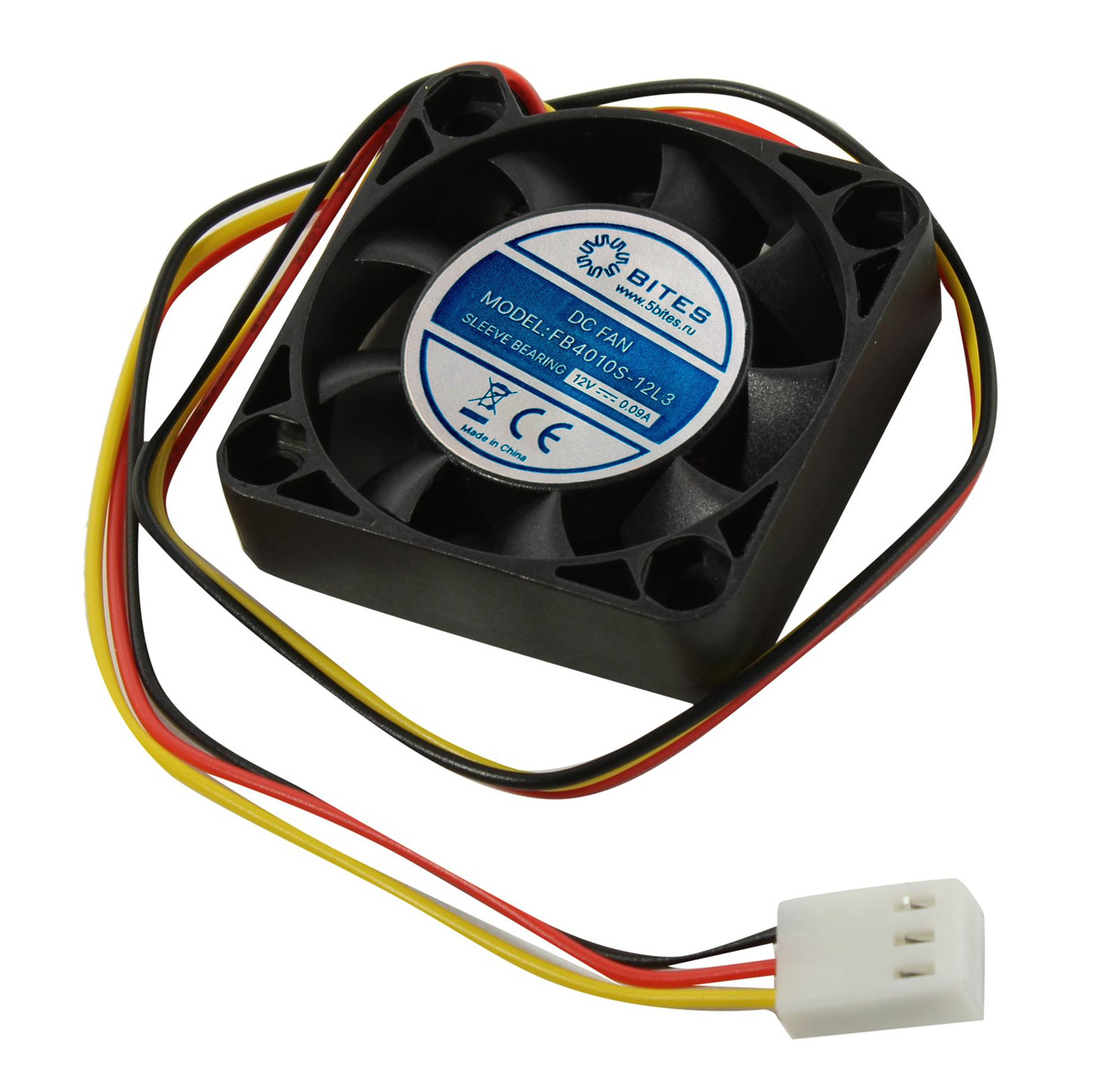 

Вентилятор 5BITES FB4010S-12L3, 40 мм, 5000rpm, 24 дБ, 3-pin, 1шт (FB4010S-12L3), FB4010S-12L3