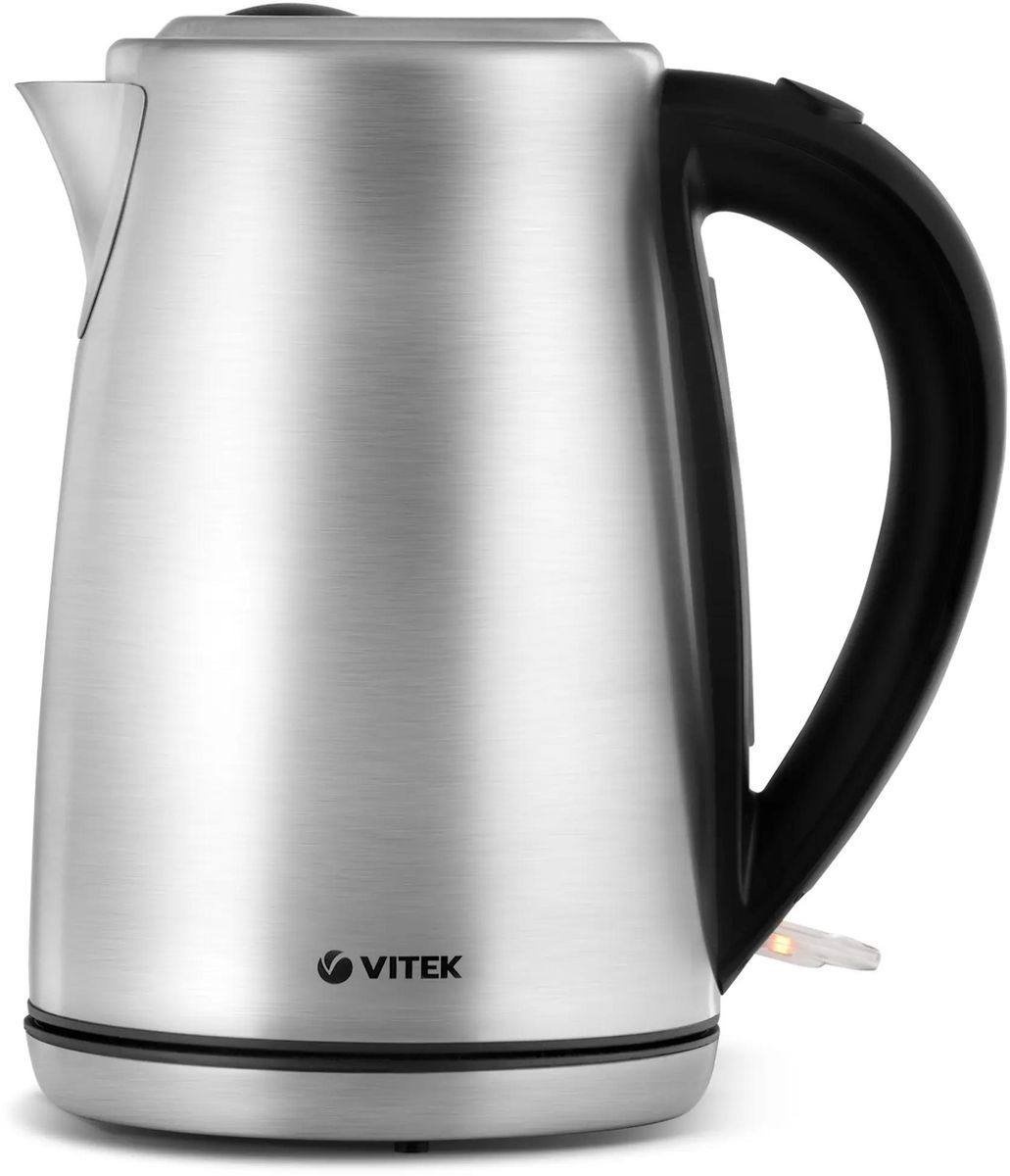 

Чайник электрический VITEK VT-7020 1.7л. 2 кВт, пластик/металл, черный/серебристый (VT-7020), VT-7020