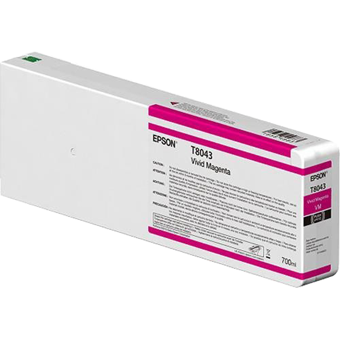 

Картридж струйный Epson T8043 (C13T804300), пурпурный, оригинальный, объем 700мл, для Epson SureColor SC-P6000 / SC-P6000 Spectro / SC-P7000 Spectro / SC-P7000 Spectro / SC-P7000V / SC-P8000 / SC-P8000 Spectro / SC-P9000 / SC-P9000 Spectro / SC-P9000V / S