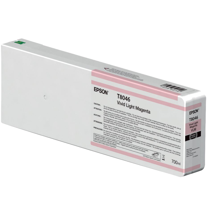 

Картридж струйный Epson T8046 (C13T804600), светло-пурпурный, оригинальный, объем 700мл, для Epson SureColor SC-P6000 / SC-P6000 Spectro / SC-P7000 Spectro / SC-P7000 Spectro / SC-P7000V / SC-P8000 / SC-P8000 Spectro / SC-P9000 / SC-P9000 Spectro / SC-P90