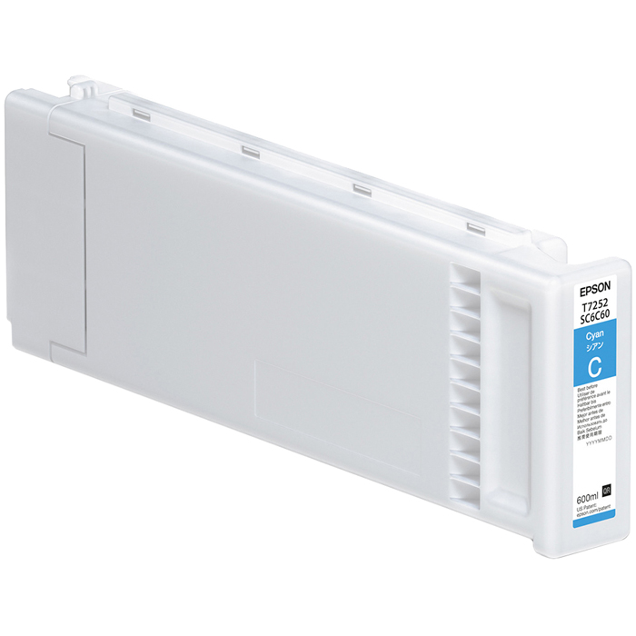 

Картридж струйный Epson T7252 (C13T725200), голубой, оригинальный, объем 600мл, для Epson SureColor SC-F2000 (4 цвета) / SC-F2000 (5 цветов), T7252