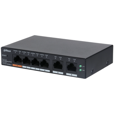Коммутатор Dahua CS4006-4ET-60, 4x100 Мбит/с, SFP/uplink: RJ-45x2 (DH-CS4006-4ET-60)